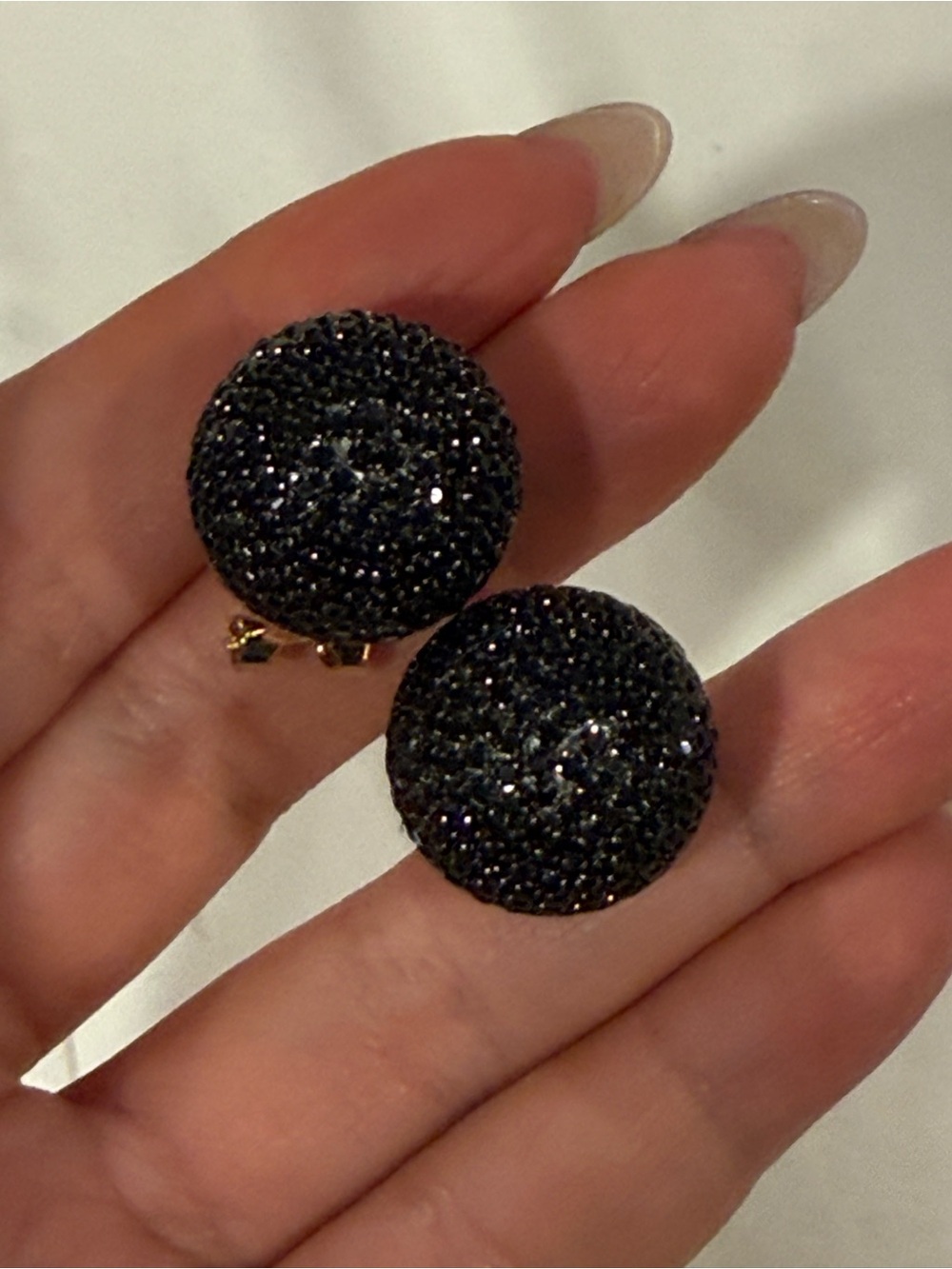 Black Crystal Dome Earrings - Elegant Women’s Jewelry